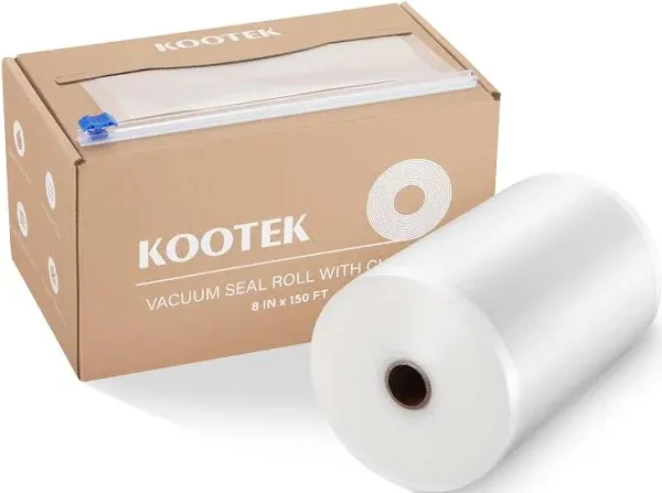 Kootek 11" x 150' Vacuum Sealer Bags Roll for Food with Cutter Dispenser, Commercial Grade Vacuum Seal Bags, BPA Free, Customized Size Food Bags for Storage, Meal Prep and Sous Vide