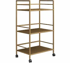 Novogratz Helix 3 Shelf Rolling Utility Cart