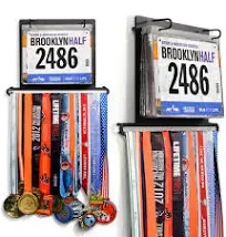 Gone For a Run BibFOLIO Plus Race Bib Holder and Running Medal Hanger Display