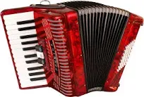 Hohner 1304 48-Bass Piano Accordion, Red