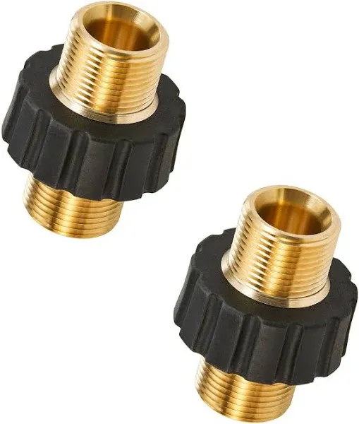 Pressure Washer Adapter Set, M22-14mm Male Fitting to M22-14mm Male Swivel, 5000PSI Pressure Washer Hose Thread Kit