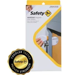 Safety 1st - Adhesive Magnetic Lock System - 3 Locks and 1 Key Only- White