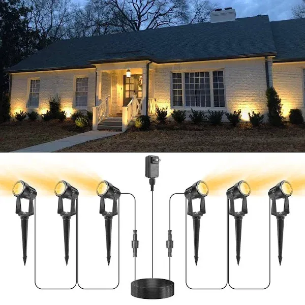 Outdoor Spotlightslow Voltage Landscape Lights With Transformer And 75ft Cablewa