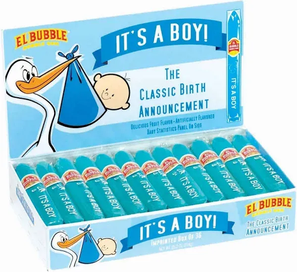 IT'S A BOY BUBBLE GUM CIGARS