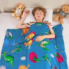 Yescool 3 Pounds Cooling Dinosaur Weighted Blanket