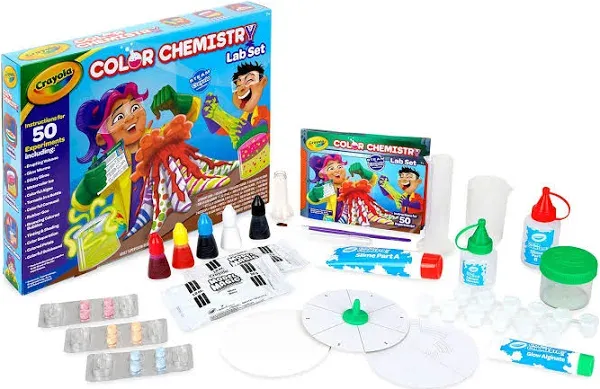 50 Fun Science Experiments in Color Chemistry Set - Perfect STEM Gift for Kids