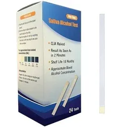 Prime Screen Saliva Alcohol Test Strip, High Accurate Home Test, Result in 2 Minutes - 25 Tests