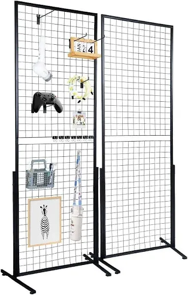 2&#039; x 5.6&#039; Grid Wall Panels Tower 2 Packs Wire Gridwall Display Racks