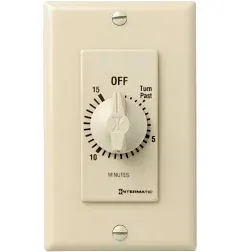 Intermatic FD15MC 15-Minute Spring Loaded Wall Timer