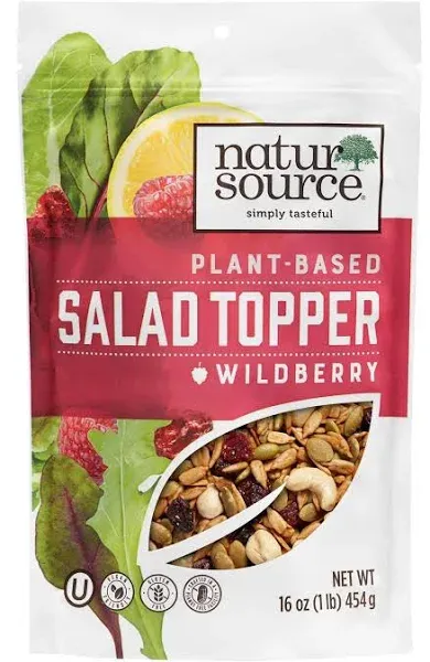 naturSource Wildberry Plant Based Gluten Free Salad Topper 16 oz Re-Sealable ...