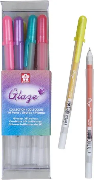 Sakura Gelly Roll Glaze Bold Point Pens 16/Pkg-Assorte<wbr/>d Colors 58377