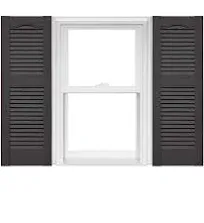 Mid America Open Louver Vinyl Shutters (1 Pair) In Stock Now