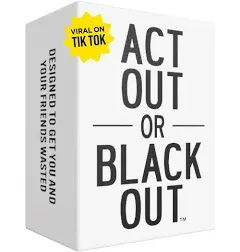 New, ACT OUT OR BLACKOUT Adult Party Card Drinking Game USA Seller Sealed