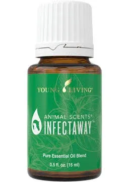 Young Living Animal Scents Infect Away, 15ml | Animal Care Essential Oils | Natural Pet Care & Wellness Support | Pet Skin Care | Prediluted Formula | Soothing & Gentle Coat Support