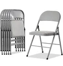 Karl Home 6 Pack Grey Folding Chairs