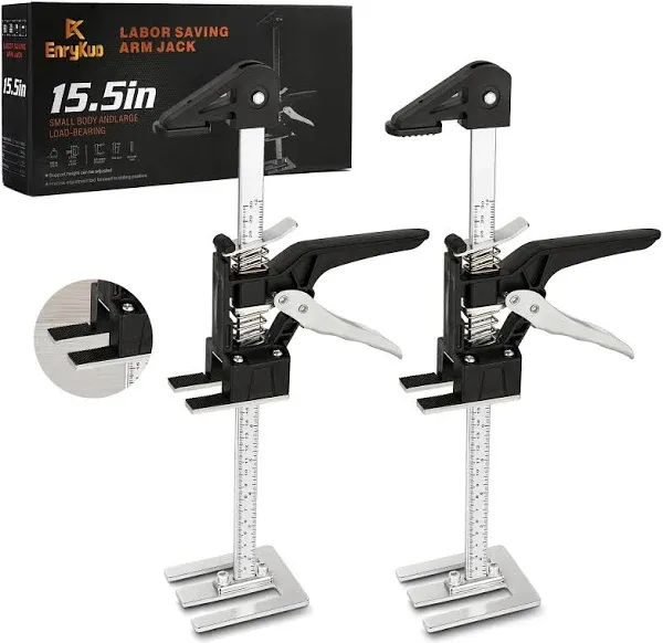 Labor Saving Arm Jack 2 Pack,15.5 Inch Multifunctional Furniture Lifter Jacks for Installing Cabinets and Wall Tile Height Adjuster Handheld Tool