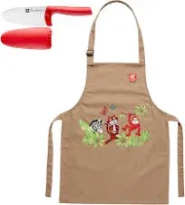 Zwilling Twinny Kids Chef's Knife and Apron 2-Piece Set, Blue