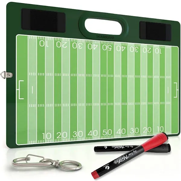 Football Dry Erase Board for Coaches 15x10.5 Double Sided Football Whiteboard Coaching Board Equipment Includes 2 White Board Markers for The Football Accessories The Perfect Coach Gifts