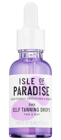 Isle of Paradise - Self-Tanning Drops - DARK - 1.01 fl oz - NEW