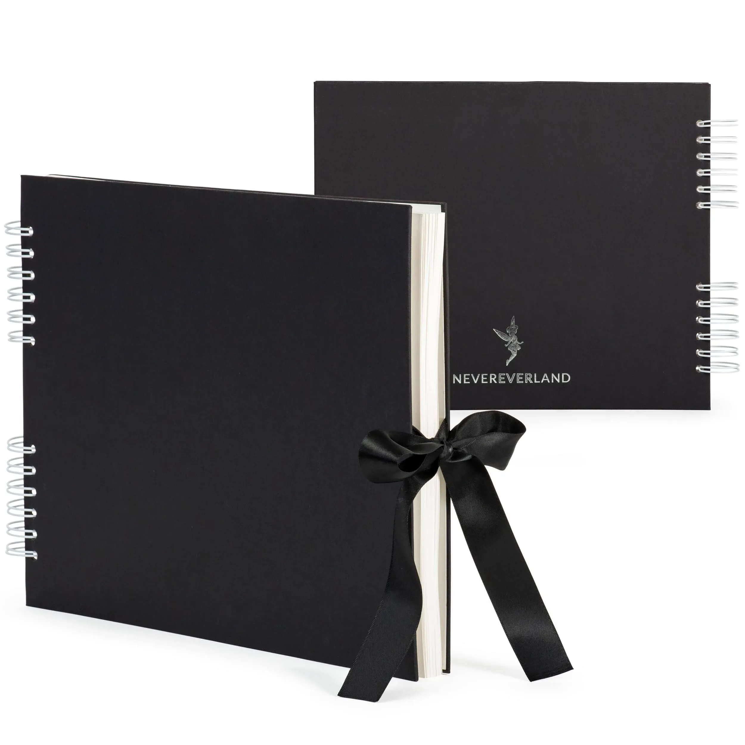 Scrapbook Album – 12x10 Black Scrap Book. Scrapbooking Supplies Memory Book W...