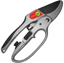 Ratchet Pruning Shears Gardening Tool With Assisted Action Nonstick Steel Blade