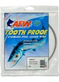 AFW Tooth Proof Stainless Steel Leader Single Strand Wire