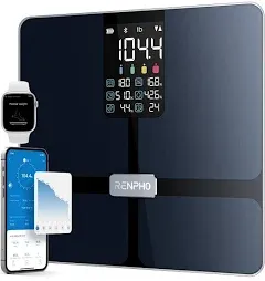 RENPHO Smart Scale with VA Display,BMI, Muscle&amp;Bone Mass,Apple Health Compatible