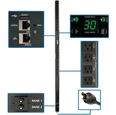 Tripp Lite PDU 2.9kW Single-Phase Switched PDU - LX Interface 120V Outlets (24 5-15/20R) 10 ft. (3.05 m) Cord with L5-30P 0U TAA