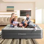 Intex Truaire Luxury Queen Air Mattress Airbed with Lumbar Support and Built in Pump