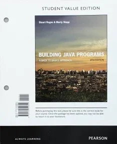 Building Java Programs: A Back to Basics Approach, Global Edition