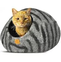 Haussimple Wool Cat Cave Bed