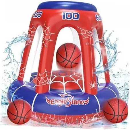 POOL BASKETBALL HOOP Floating Inflatable Water Game Blue EAGLESTONE