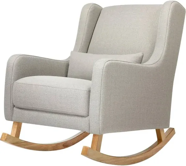 Babyletto Kai Grey Performance Nursery Rocking Chair with Wood Legs