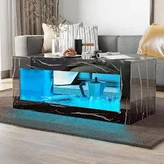 HOMFAMILIA 47.2inch LED Coffee Table