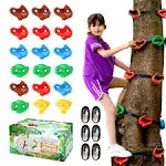 18 Ninja Tree Climbing Holds for kids |Tree Climbing 6 Sturdy Ratchets for Kids