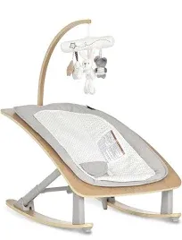 Evolur Tory 2-in-1 Rocker & Chair, Light Gray