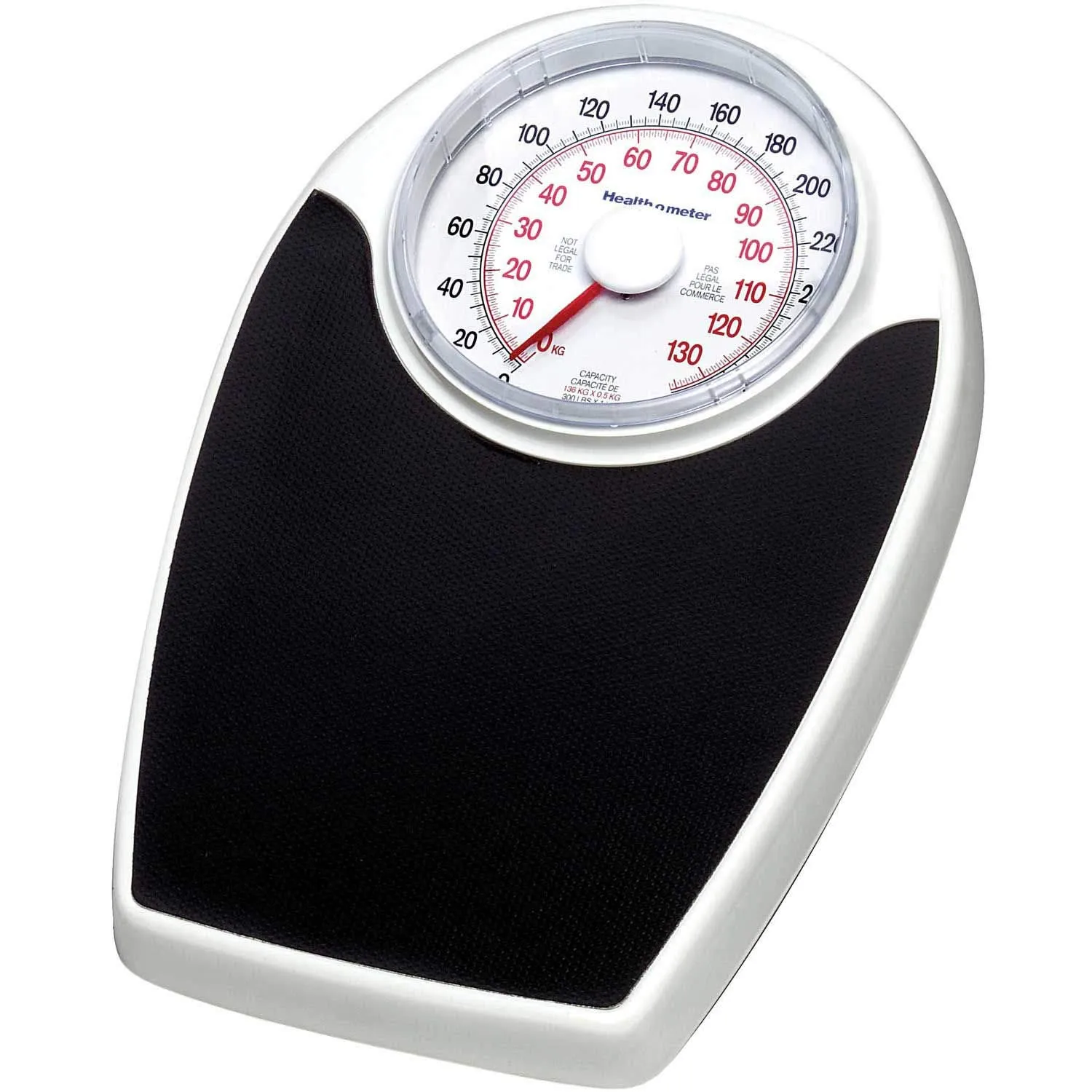 Health O Meter Floor Scale 330 x 1 Pound/150 x 0.5 Kilogram 11-1/2 x 10-3/4 Plat. W/ 6-1/2" Dial