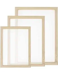 Worown 3 Size Wooden Paper Making Mould Frame Papermaking Screen for DIY Paper Craft and Dried Flower Handcraft