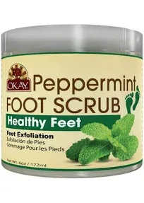 OKAY Peppermint Foot Scrub 6oz / 177ml