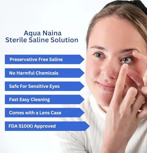 Aqua Naina 12 x 4Fl Oz - Preservative Free Sterile Saline Solution - Unisol 4...