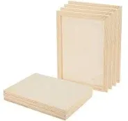 SOUJAP 8 Pack 9 x 12 inch Wood Canvas Board