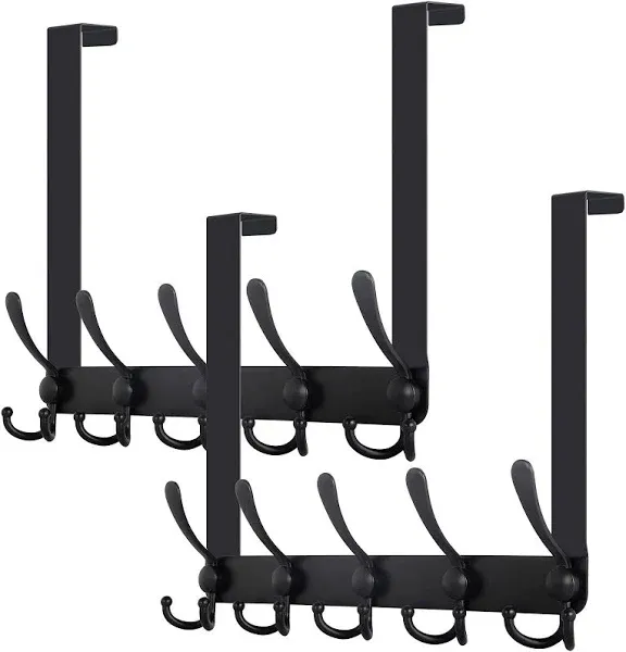 WEBI Over The Door Hooks Door HangerOver The Door Towel Rack with 6 Coat Hook...