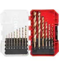 Craftsman Gold Oxide Drill Bit Set Round Shank 14 pc