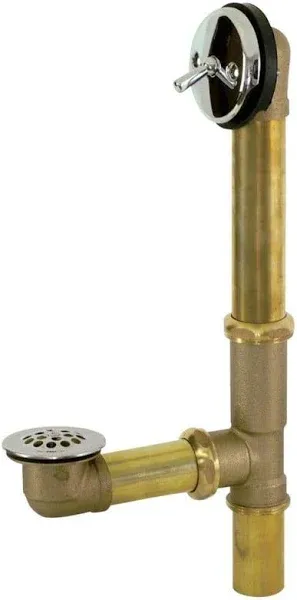 Eastman 35201  1-1/2 Inch Trip Lever Bath Waste/ Overflow Drain, Brass w/ Chrome