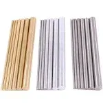 Glarks 21pcs 3 Sets of Metals Round Rod Lathe Bar Stock for DIY Craft Tool