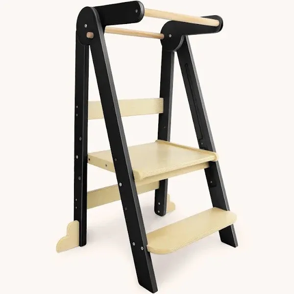 HARPPA Nordi | Foldable Toddler Tower, Montessori Stool, Montessori Towers, Kitchen Stool Helper, Kitchen Chair, Childrens Step Stool, Helper Tower