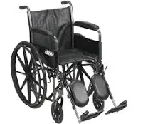 Silver Sport 2 Wheelchair, Detachable Full Arms, Elevating Leg Rests, 20" Seat