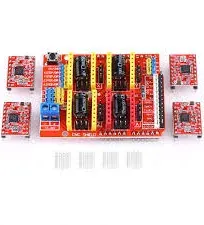 CNC Shield Expansion Board V3.0 + 4Pcs A4988 Stepper Motor Driver for Engraver 3D Printer DC 12V to 36V