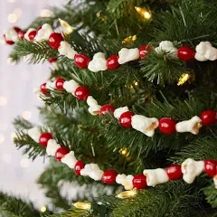 Factory Direct Craft Artificial Popcorn and Cranberry Garland