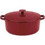 Cuisinart CI670-30CR Chef's Classic Enameled Cast Iron 7-Quart Round Covered Casserole, Cardinal Red